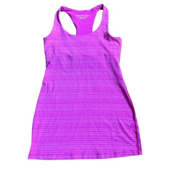 Beyond Yoga Heathered Magenta Racerback Tank - Picture 2 of 9